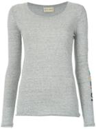 Andrea Bogosian 'love Deeply' Embroidery Blouse - Grey