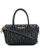 Miu Miu Avenue Matelassé Tote - Black