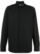 Saint Laurent Embroidered Yves Collar Shirt - Black