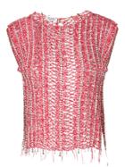 Aviù Open-knit Top - Red