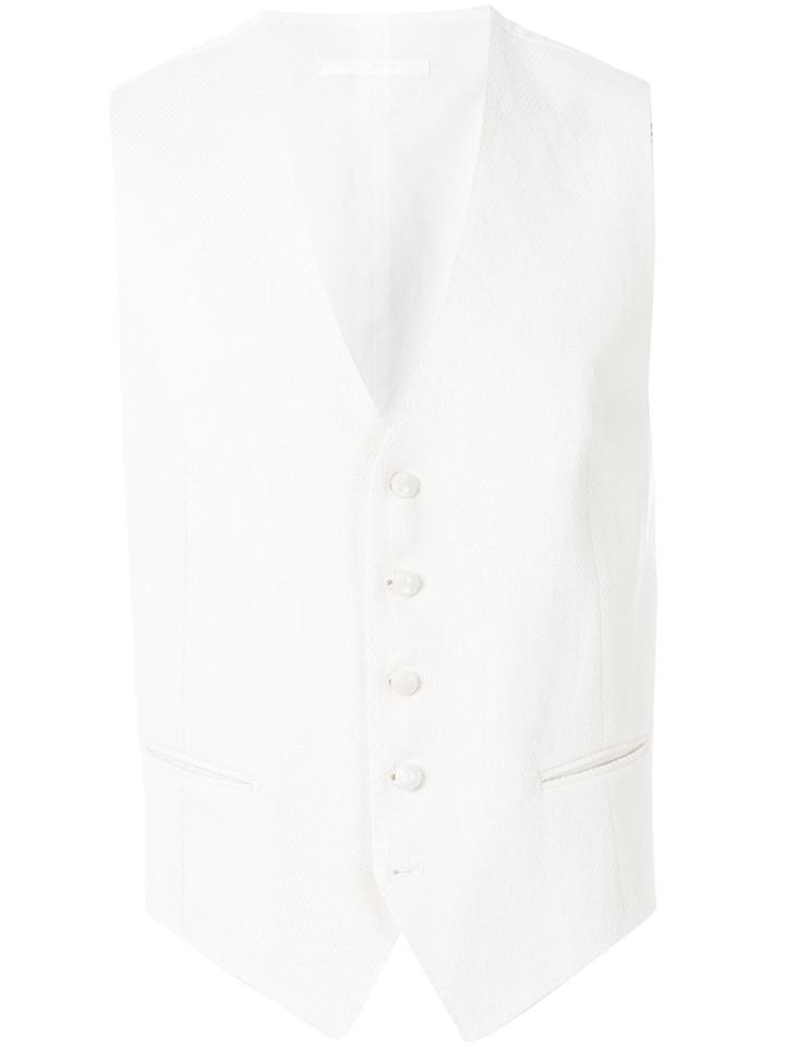 Tagliatore Button-up Waistcoat - White