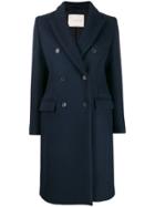 Mackintosh Alloa Dark Navy Wool Chesterfield Coat Lm-1003f - Blue