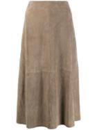 Theory Panelled Skirt - Neutrals