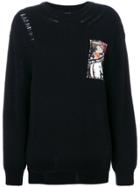 Sjyp Patch Knitted Sweater - Black