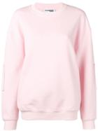 Courrèges Panelled Embroidered Logo Sweatshirt - Pink