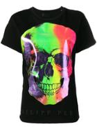 Philipp Plein Multicoloured Skull Print T-shirt - Black