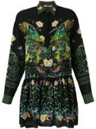 Piccione. Piccione Printed Shirt Dress - Black