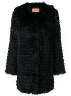 Yves Salomon Fur Midi Coat - Black