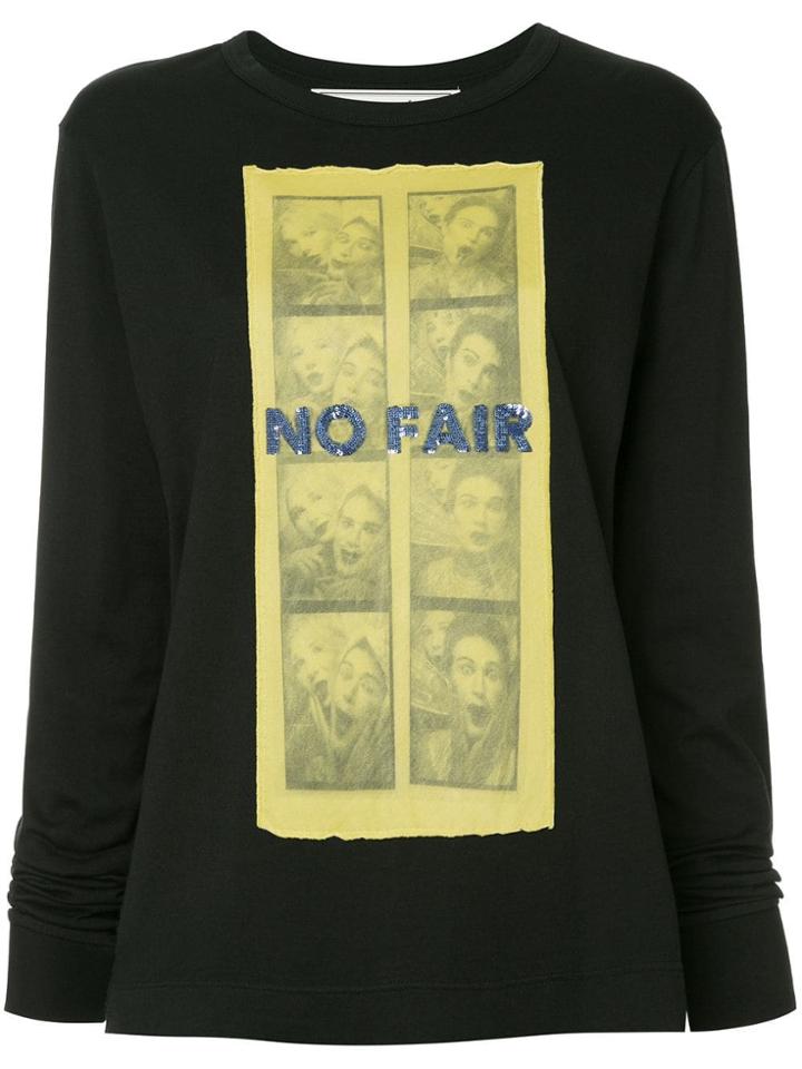 Tu Es Mon Trésor No Fair Long Sleeve T-shirt - Black