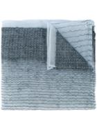 Giorgio Armani - Patterned Scarf - Women - Silk - One Size, Blue, Silk