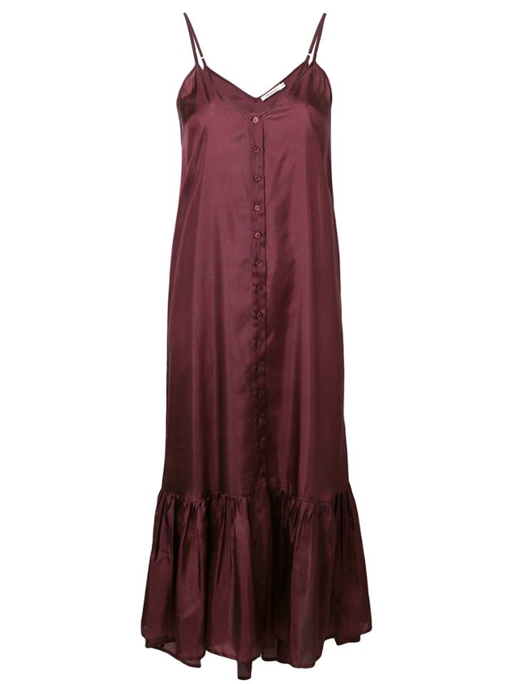 Mes Demoiselles Flared Trim Dress - Pink & Purple