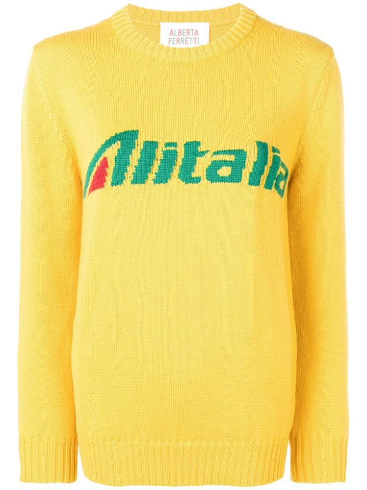 Alberta Ferretti 'alitalia' Knit Sweater - Yellow