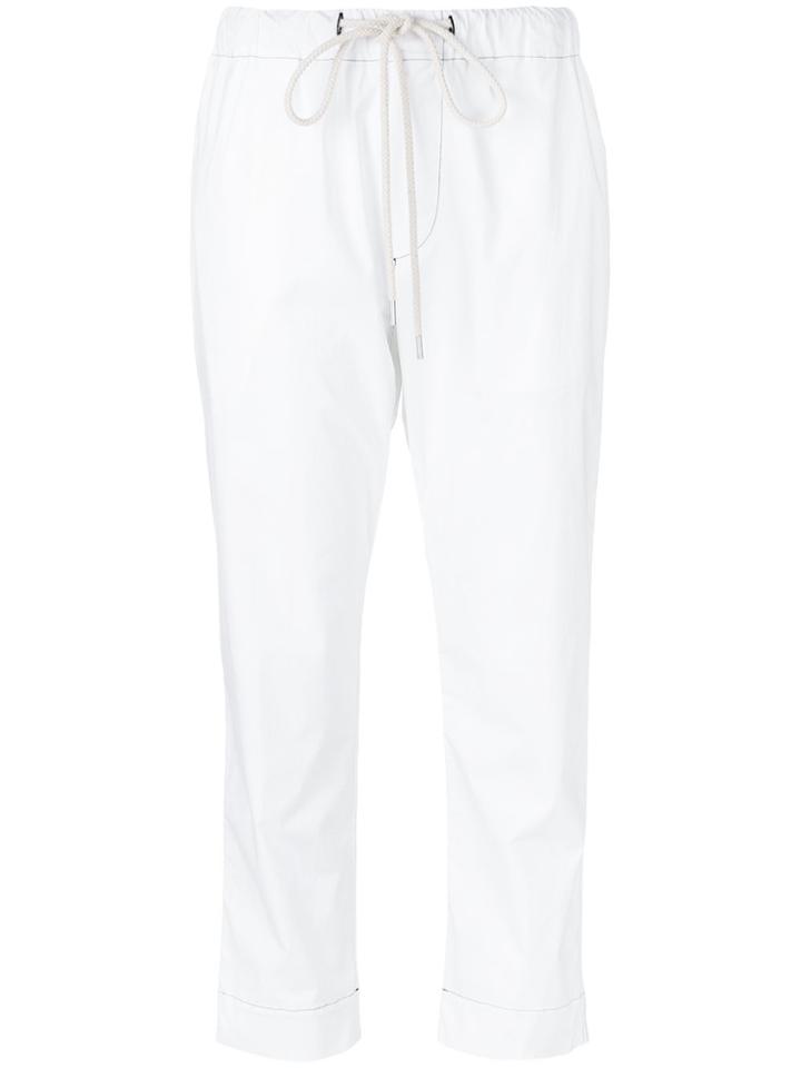 Bassike Drawstring Waist Trousers - White