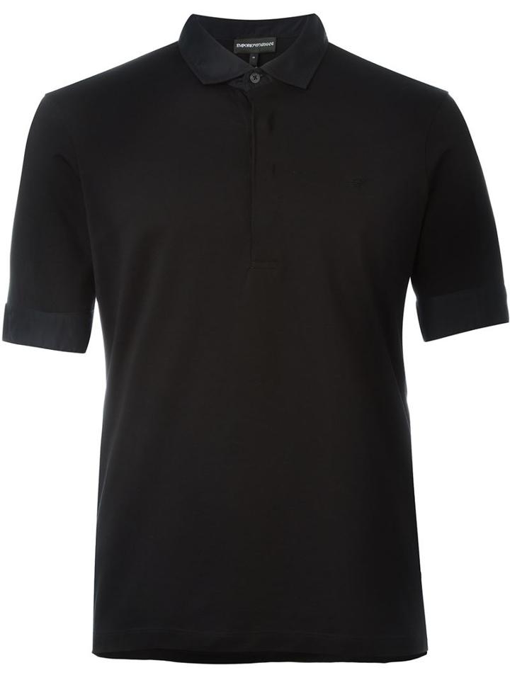 Emporio Armani Classic Polo Shirt, Men's, Size: L, Black, Cotton
