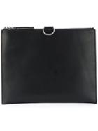 Maison Margiela - Paper Pouch Clutch - Men - Calf Leather/polyester/polyethylene/spandex/elastane - One Size, Black, Calf Leather/polyester/polyethylene/spandex/elastane