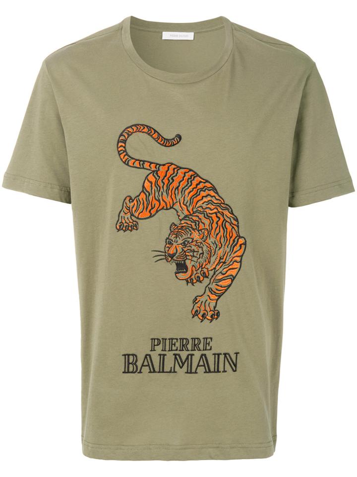 Pierre Balmain Tiger Logo T-shirt - Green