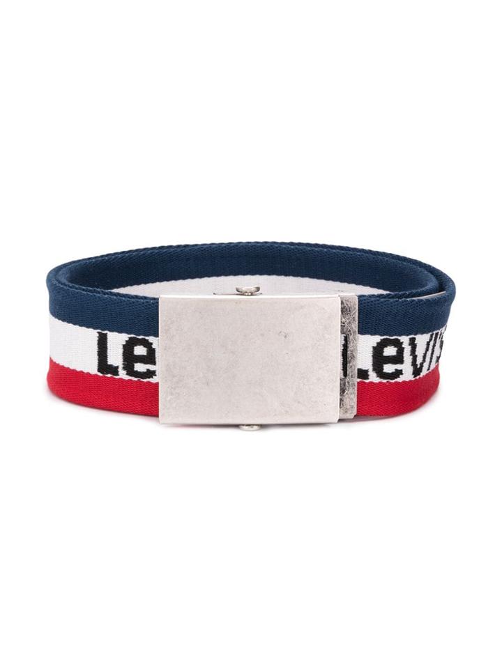 Levi's Kids Striped Logo Belt - Red