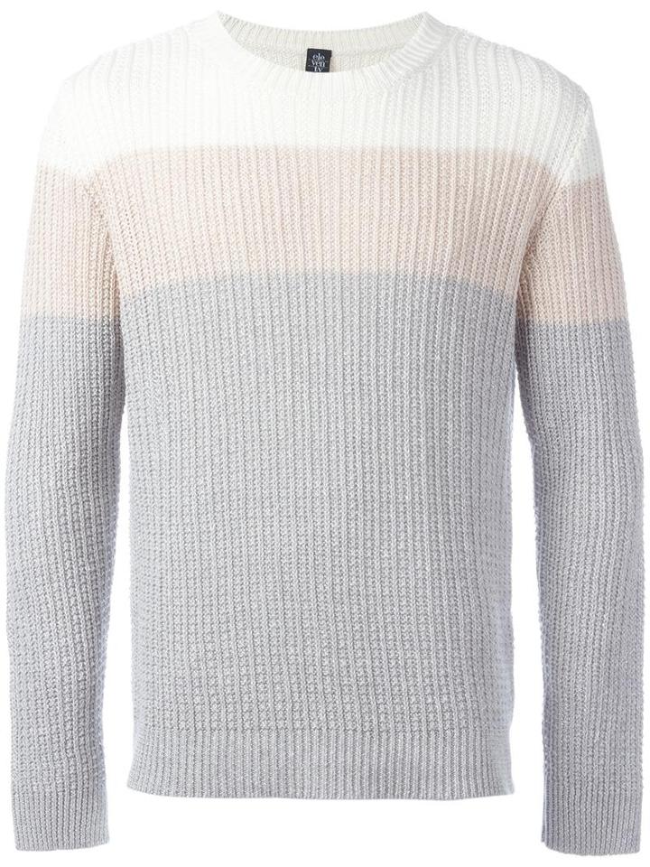 Eleventy Round Neck Jumper, Men's, Size: Medium, Nude/neutrals, Linen/flax/cotton