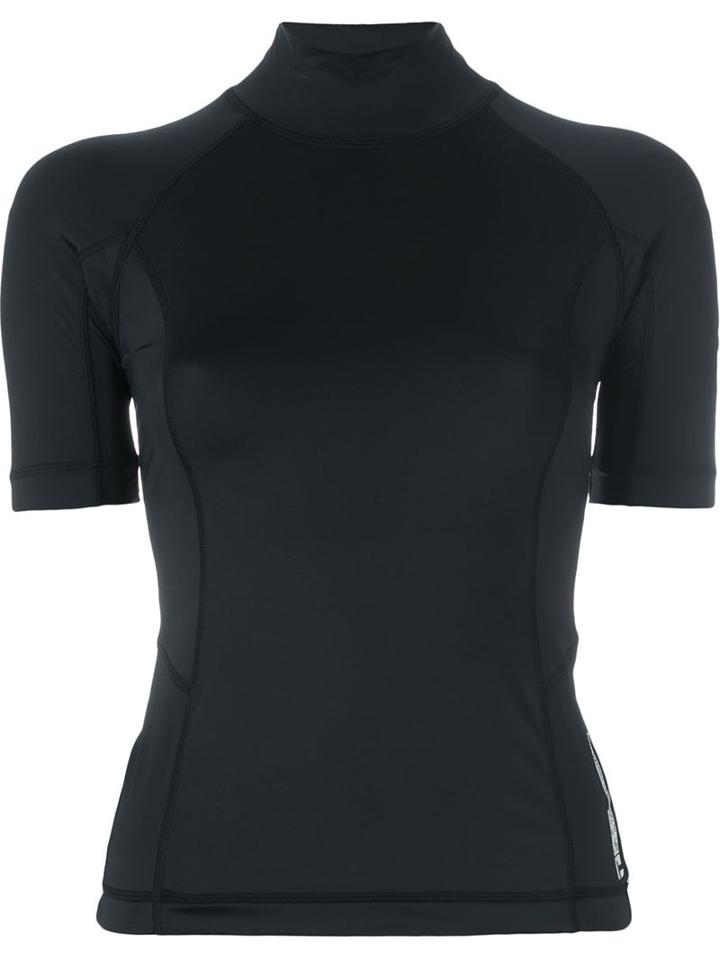T By Alexander Wang Swim Rash Guard Top, Black, Polyamide/spandex/elastane