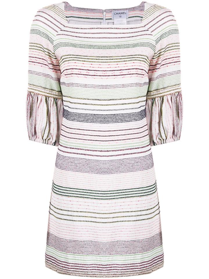 Chanel Pre-owned 2002 Striped Dress - Neutrals