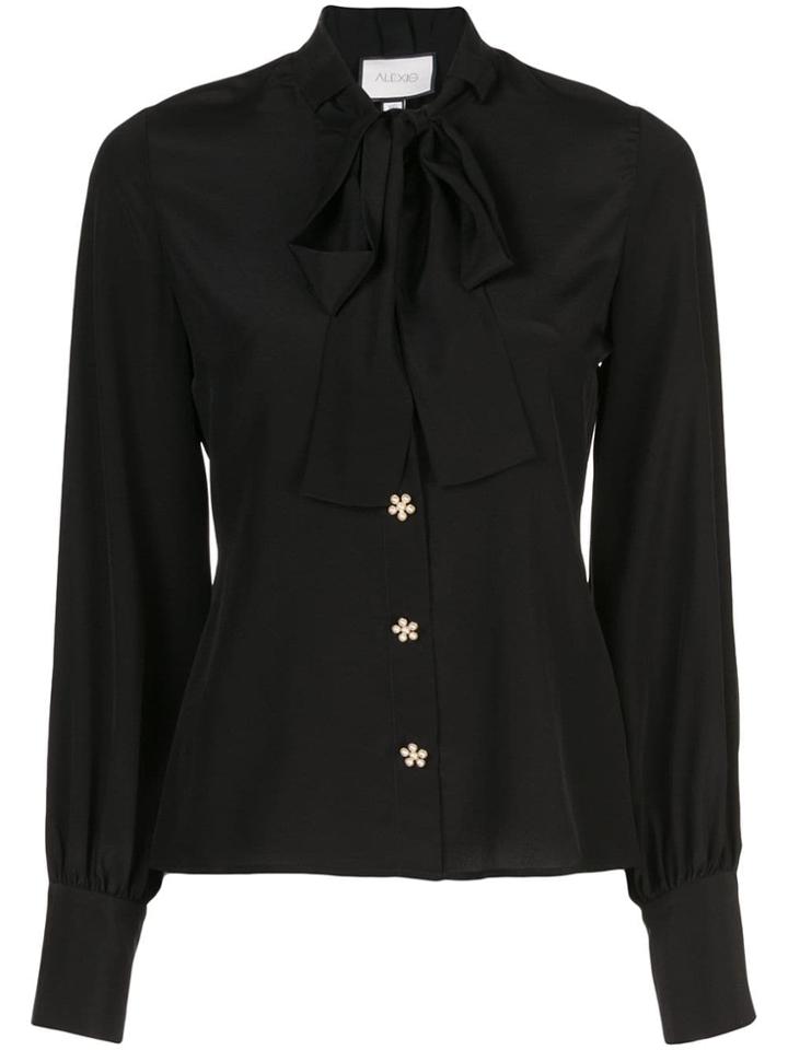 Alexis Aruca Pussy Bow Shirt - Black
