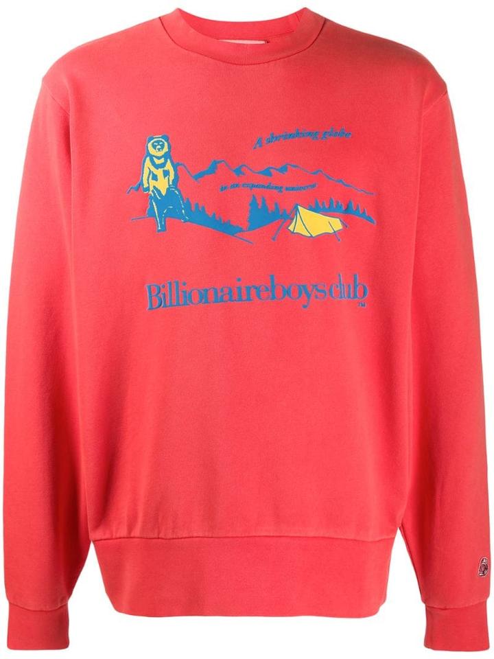 Billionaire Boys Club Logo Print Sweatshirt - Red