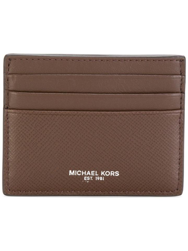 Michael Kors Collection Logo Stamp Cardholder - Brown