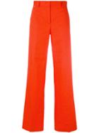 Paul Smith - Flared Palazzo Pants - Women - Cotton/linen/flax - 42, Red, Cotton/linen/flax