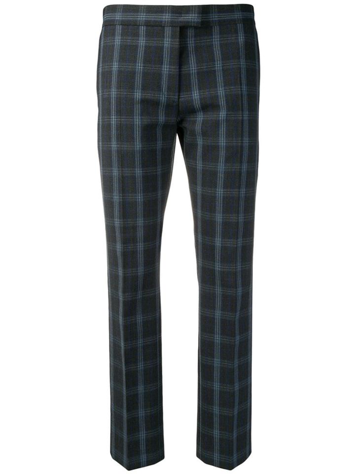 Ps By Paul Smith Cropped Check Trousers - Blue