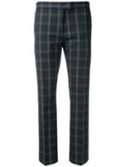 Ps By Paul Smith Cropped Check Trousers - Blue