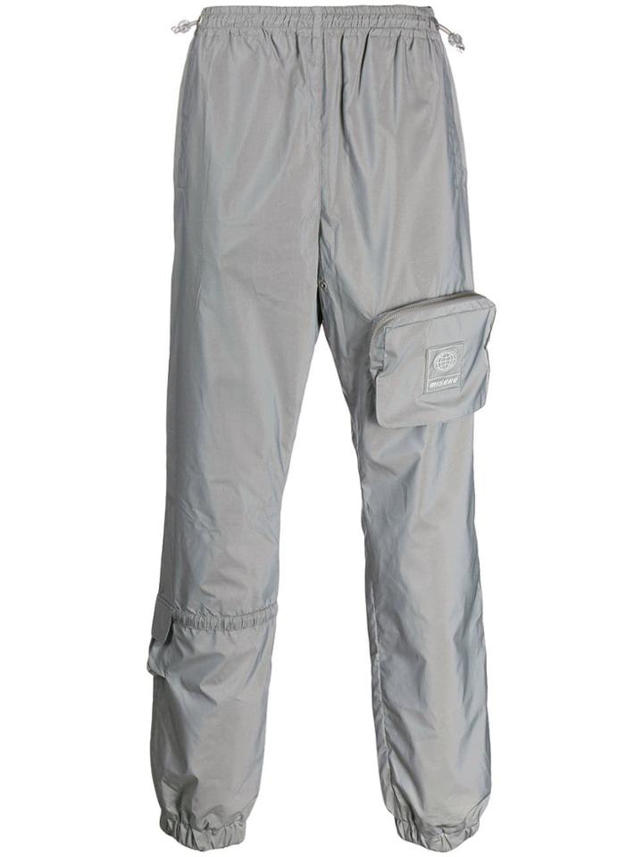 Misbhv Logo Embroidered Pocket Track Pants - Silver