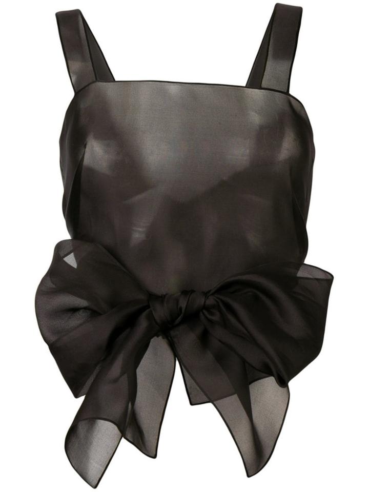 The Row Oversized Bow Top - Black