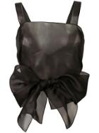The Row Oversized Bow Top - Black