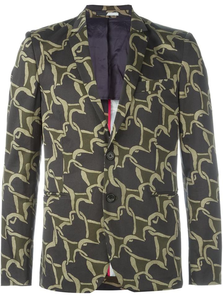 Ps Paul Smith Heart-chain Pattern Blazer