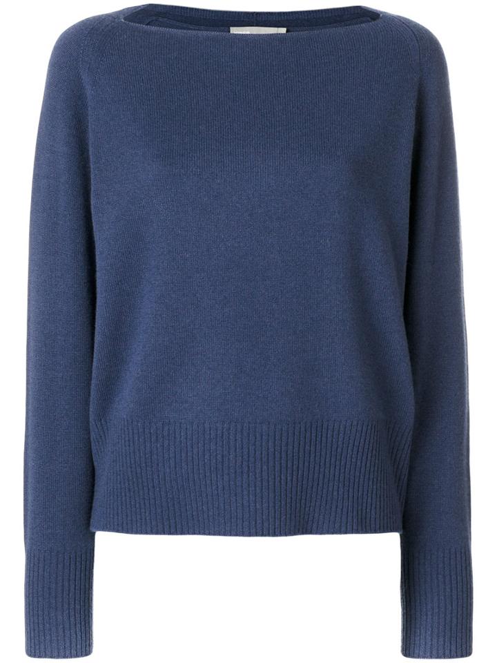 Vince - Cashmere Knitted Sweater - Women - Cashmere - L, Blue, Cashmere