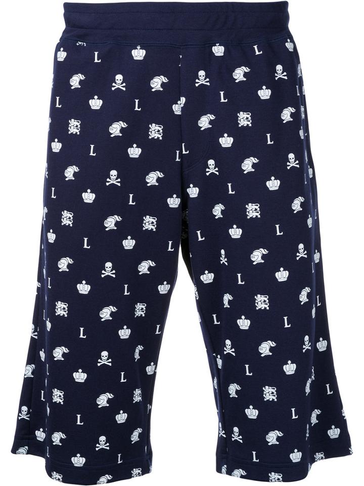 Loveless - Regal Print Shorts - Men - Polyester/tencel - 1, Blue, Polyester/tencel
