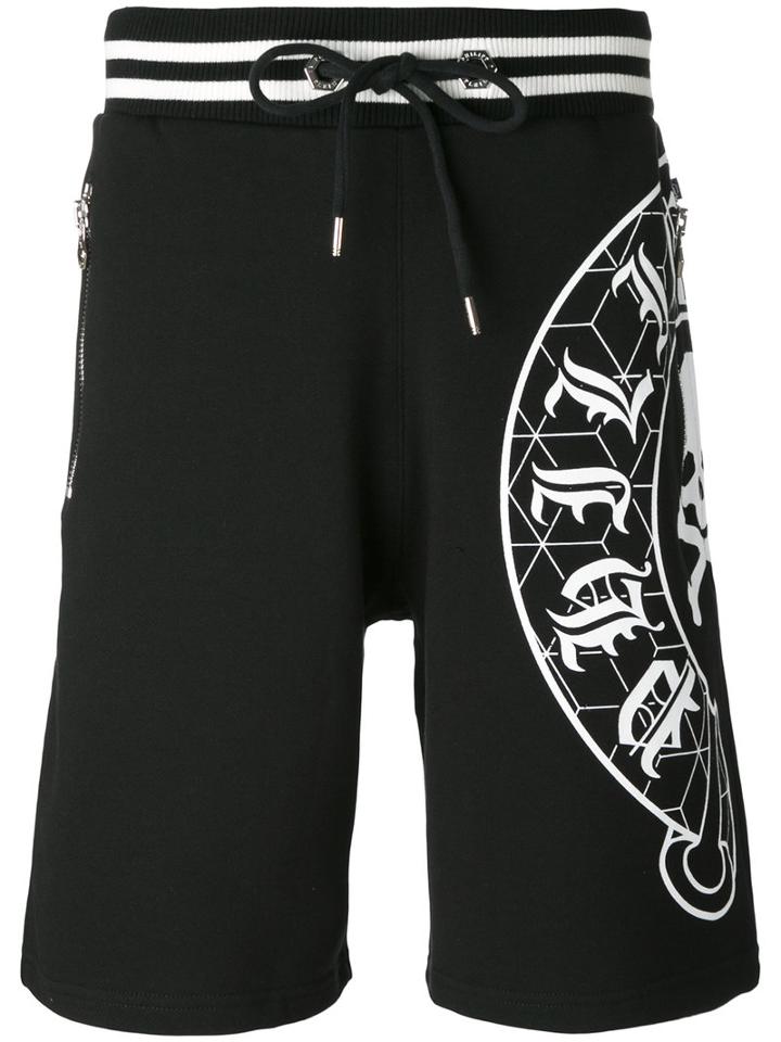 Philipp Plein - Look Jogging Shorts - Men - Cotton - S, Black, Cotton