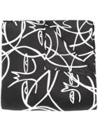 Haculla Abstract Face Print Scarf - Black