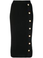 Balmain Embellished High-waist Skirt - Black