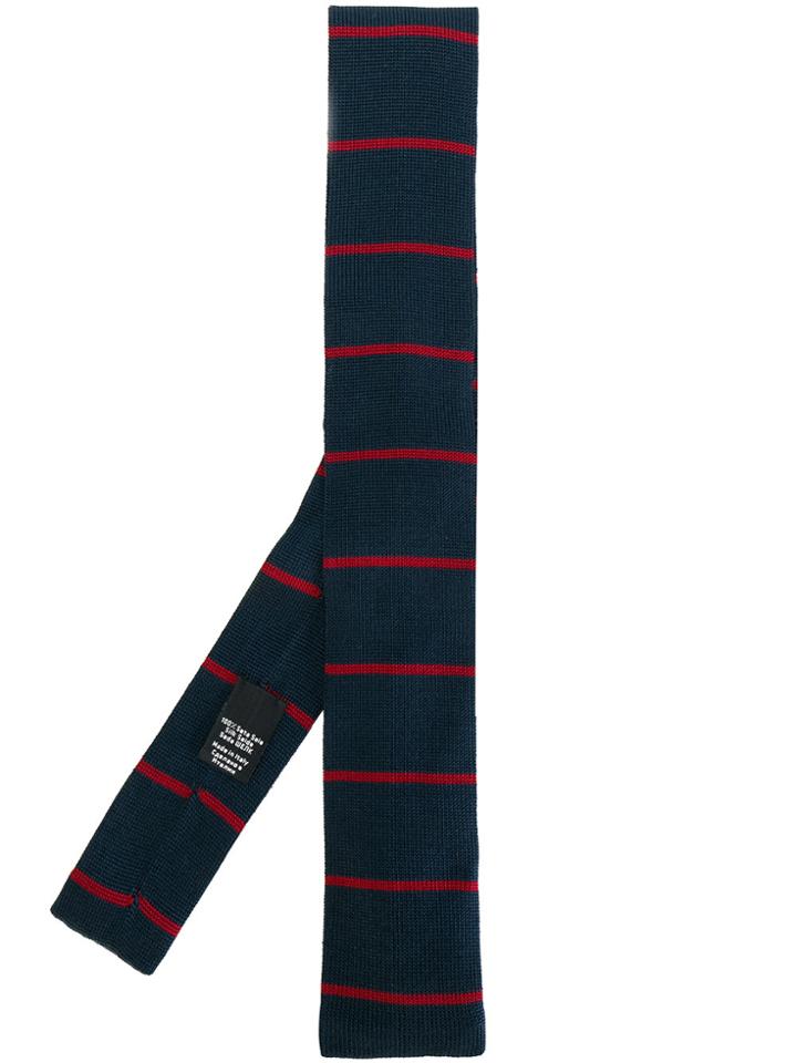 Boss Hugo Boss Striped Square Tip Tie - Blue