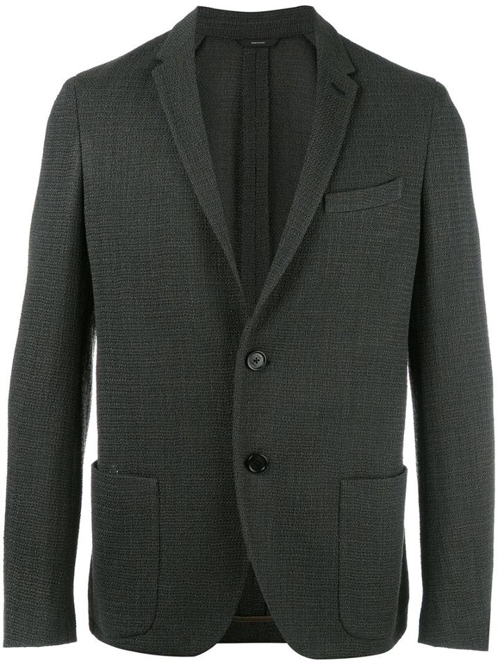 Fendi Tweed Blazer, Men's, Size: 50, Green, Wool/polyamide/silk/viscose