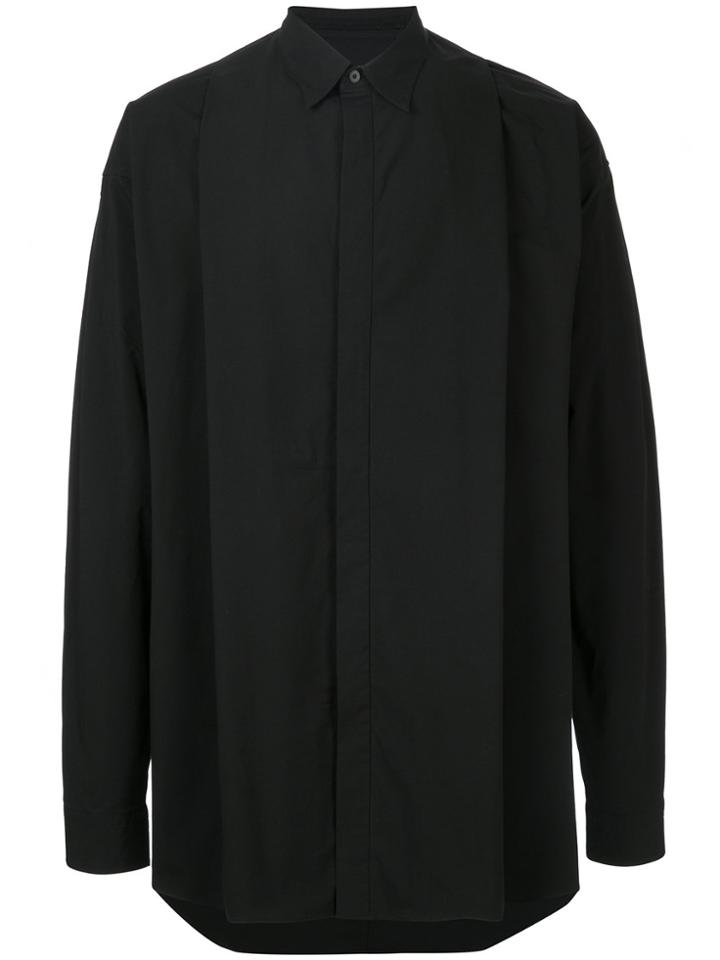Julius Rear Print Detail Shirt - Black