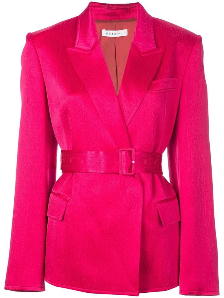 Adeam Single-breasted Belted Blazer - Pink