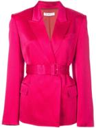 Adeam Single-breasted Belted Blazer - Pink