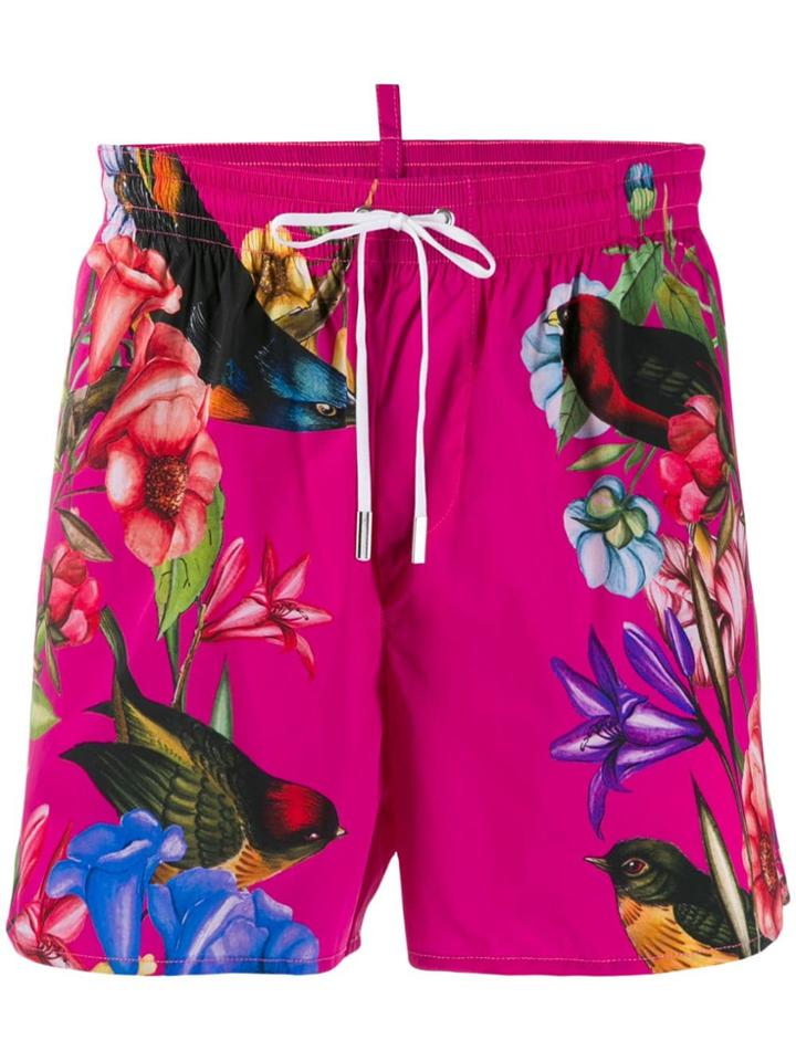 Dsquared2 Logo Print Swim Briefs - Pink
