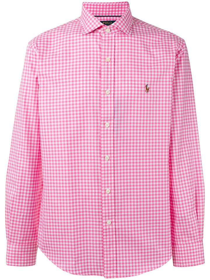 Polo Ralph Lauren Checked Shirt, Men's, Size: Small, Pink/purple, Cotton
