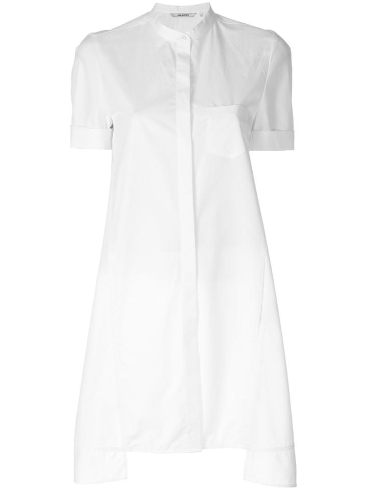 Neil Barrett - Wrap Back Shirt - Women - Cotton - S, White, Cotton