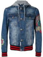 Philipp Plein Fallow Denim Jacket, Men's, Size: Large, Blue, Cotton/polyester/crystal