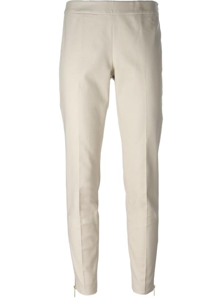 Michael Michael Kors Zip Cuff Trousers, Women's, Size: 2, Nude/neutrals, Cotton/spandex/elastane