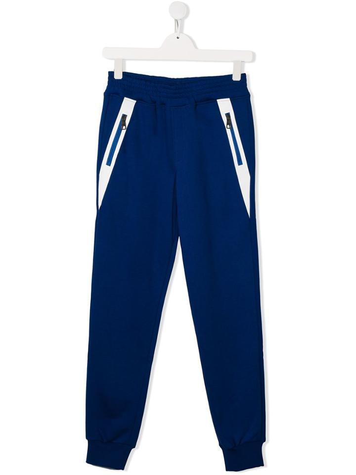 Neil Barrett Kids Zip Detail Track Pants - Blue